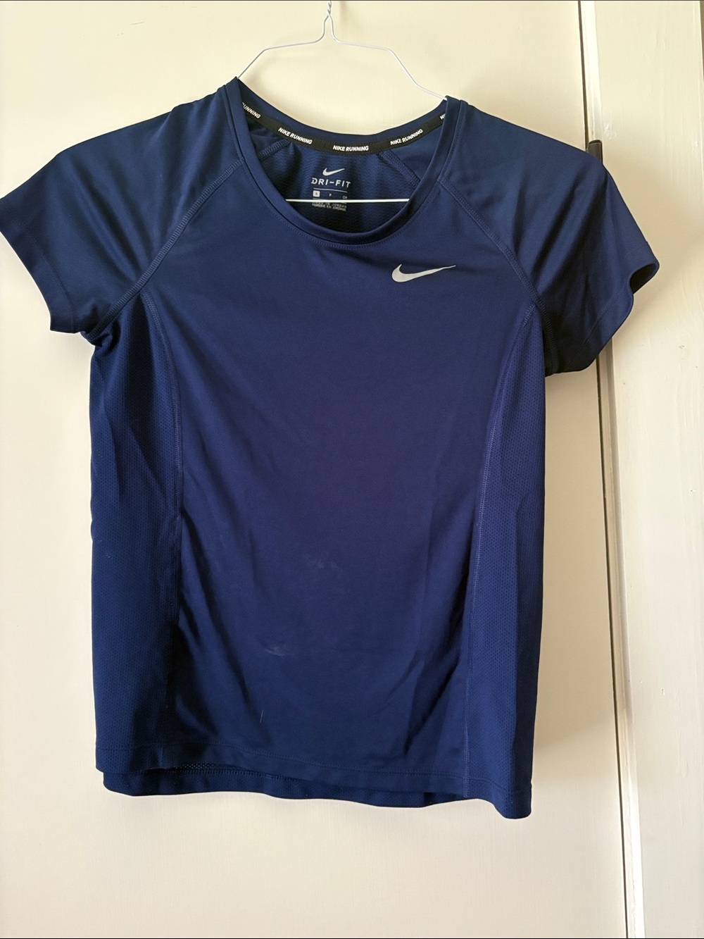 Nike Women's Navy Blue Short Sleeve Dri-FIT Tee